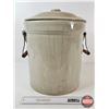 Image 5 : Medicine Hat Potteries : 5 Gallon Crock w/Lid : Sleepy Indian (Note : Hairline Crack In Lid) (Measur