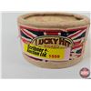 Image 8 : Lucky Hit Tobacco Can (Cardboard) : (Measures : 1-3/4"H x 3-1/4"Dia)