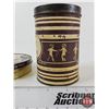 Image 3 : Vintage Baby's Bottom Tobacco Tin Combo : - Tobacco Can (Paper Label) (Measures : 4-1/2"H x 3"Dia) -