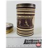 Image 5 : Vintage Baby's Bottom Tobacco Tin Combo : - Tobacco Can (Paper Label) (Measures : 4-1/2"H x 3"Dia) -
