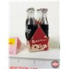 Image 6 : Miniature Coke & Sprite Bottles : - Coke Bottles (6) : In Cardboard Carrier : Bottles Depict Differe