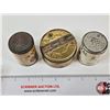 Image 6 : Vintage Paper Label Tobacco Tin Trio : - St. Bruno Flake Tobacco Can  - W.E. Garrett & Sons Snuff (U
