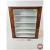 Image 1 : Plywood & Glass Door Display Cabinet  (Measures : 24-1/4"H x 21-1/4"W x 6-1/2"D)