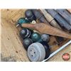 Image 3 : Wooden Crate w/Variety of Insulators & Pegs (24 pcs Total including Crate) Crate "Alpha Jersey Dairy