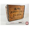 Image 5 : Wooden Crate w/Variety of Insulators & Pegs (24 pcs Total including Crate) Crate "Alpha Jersey Dairy