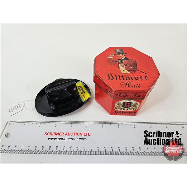 Vintage Miniature Biltmore Hat - Promotional / Sales Sample Plastic Hat in Box (Box Measures : 2-1/2
