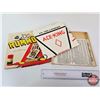 Image 12 : Vintage Board Game Combo : Monopoly; Stock Ticker; Rummoli; Dominos; Poker Chips; etc.