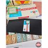 Image 4 : Vintage Board Game Combo : Monopoly; Stock Ticker; Rummoli; Dominos; Poker Chips; etc.