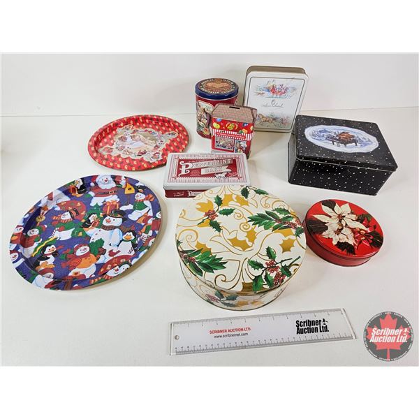 Collector Biscuit Tins, Trays & Coin Bank (9 pcs)