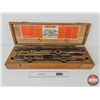 Image 1 : GTD Little Giant Tap & Die Set in Wood Case  (Note : 2 Thread Taps Missing) (Measures : 4"H x 28-1/2
