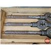 Image 6 : GTD Little Giant Tap & Die Set in Wood Case  (Note : 2 Thread Taps Missing) (Measures : 4"H x 28-1/2