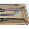 Image 8 : GTD Little Giant Tap & Die Set in Wood Case  (Note : 2 Thread Taps Missing) (Measures : 4"H x 28-1/2