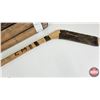 Image 2 : Wooden Baseball Bats (5) & Hockey Stick (1) (Hockey Stick Measures : 61"L)