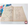 Image 12 : Back to School : Unused Old Stock Lined Scribblers (17); Rulers; Geometry Set; Victory Harmonica; Co