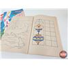 Image 13 : Back to School : Unused Old Stock Lined Scribblers (17); Rulers; Geometry Set; Victory Harmonica; Co