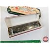 Image 6 : Back to School : Unused Old Stock Lined Scribblers (17); Rulers; Geometry Set; Victory Harmonica; Co