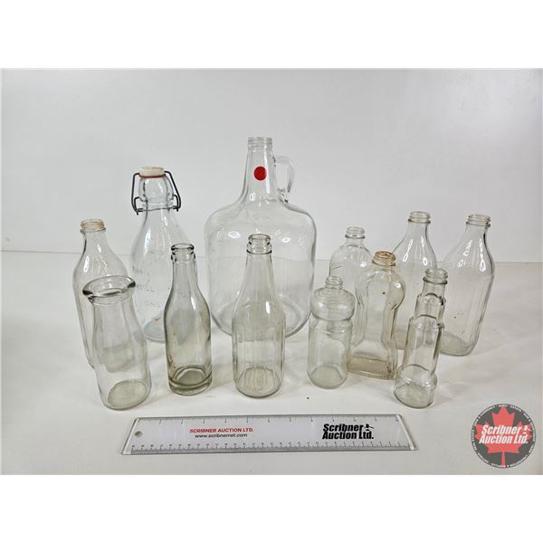 Variety of Clear Bottles (12)