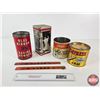 Image 1 : Variety of Tins (4) : Blue Ribbon Baking Powder; Empress Jam; Empress Peanut Butter; Ritz Crackers a
