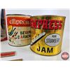 Image 2 : Variety of Tins (4) : Blue Ribbon Baking Powder; Empress Jam; Empress Peanut Butter; Ritz Crackers a