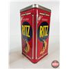 Image 8 : Variety of Tins (4) : Blue Ribbon Baking Powder; Empress Jam; Empress Peanut Butter; Ritz Crackers a
