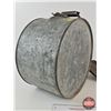 Image 5 : Galvanized Rocker Oil Can : British American Vulcan Heavy Tractor Oil (Note : Screw- In Cap Missing)