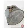 Image 7 : Galvanized Rocker Oil Can : British American Vulcan Heavy Tractor Oil (Note : Screw- In Cap Missing)