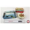 Image 1 : Riley's Toffee Tins (3) (Largest Measures : 2"H x 8-1/2"W x 6"D)