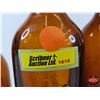 Image 7 : Amber Glass Cod Liver Oil Bottles (4) (Tallest : 9"H)
