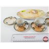 Image 4 : Nippon Double Handled Celery Dish w/Cups (3) & Saucers (5) Made in Japan (Dish : 10"L)