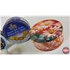 Image 2 : Biscuit Tins (5) (Largest Measures : 4"H x 8-1/2"Dia)