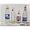 Image 1 : Vintage Pop Bottles (4) : Coca-Cola; Sun Crest; Pepsi; Mission California (Tallest : 9"H)