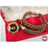 Image 3 : Group : Victorian Mourning Pocket Watch Chain; Vintage Baby Books: Biscuit Tins