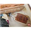 Image 3 : Covered Wagon Cigar Box w/Cigar; Durham Tobacco Pouches (3); Novelty Bottle
