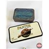 Image 5 : Smokers Combo : Old Port Cigar Box w/Craven A Cigarette Tin; Panter Cigar Tin; Edgeworth Pipe Tobacc