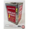 Image 1 : Hills Bros Coffee Tin  (Measures : 14"H x 9-1/2"W x 9-1/2"D)