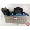 Image 1 : Plastic Totes w/Lids (4) (Largest : 16"H x 40"W x 21"D)