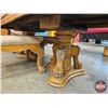 Image 11 : French Louis XV Style Dining Room Table & 4 Chairs (Table : 30"H x 44"W x 82"L) (112"L w/Leaf)
