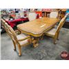 Image 15 : French Louis XV Style Dining Room Table & 4 Chairs (Table : 30"H x 44"W x 82"L) (112"L w/Leaf)