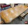 Image 5 : French Louis XV Style Dining Room Table & 4 Chairs (Table : 30"H x 44"W x 82"L) (112"L w/Leaf)