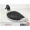 Image 3 : Wooden Duck Decoy (Consignor Tag - Working Whistler Drake c. 1950)  (Measures : 6"H x 6"W x 14"L)