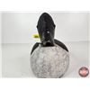 Image 9 : Wooden Duck Decoy (Consignor Tag - Working Whistler Drake c. 1950)  (Measures : 6"H x 6"W x 14"L)