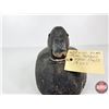Image 12 : Wooden Duck Decoy (Consignor Tag - Working Blue Bill Drake Tack Eyes 1930's)  (Measures : 5-1/2"H x 