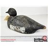Image 3 : Wooden Duck Decoy (Consignor Tag - Working Blue Bill Drake Tack Eyes 1930's)  (Measures : 5-1/2"H x 