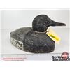 Image 6 : Wooden Duck Decoy (Consignor Tag - Working Blue Bill Drake Tack Eyes 1930's)  (Measures : 5-1/2"H x 