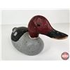 Image 6 : Wooden Duck Decoy (Consignor Tag - Working Red Head Glass Eyes 1920's)  (Measures : 6"H x 5"W x 14"L