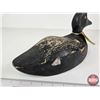 Image 4 : Wooden Duck Decoy (Consignor Tag - Working Blue Bill Drake From Lachine, PQ 1940's)  (Measures : 6-1