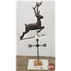 Image 1 : Vintage Copper Stag Weathervane  (Measures : 62"H)