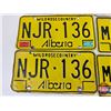 Image 3 : Alberta Licence Plates :  - White (5) - Yellow (8) - Commemorative "Wainwright" (1)