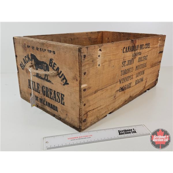 Wooden Crate : Black Beauty Axle Grease (Measures : 10'H x 22"W x 14-1/2"D)