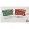 Image 1 : Vintage Sony Model Gendis Transistor Radios (2) : (Work) : Green & Pink : c/w Ear Phone (Both Measur